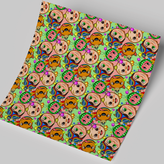 High-Quality Printed Adhesive Vinyl – Permanent Finish 12x12" Cocomelon / Free Uvdtd decal
