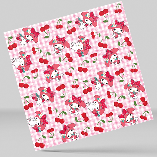 12x12" Permanent Printed Vinyl - Cherries Melody
