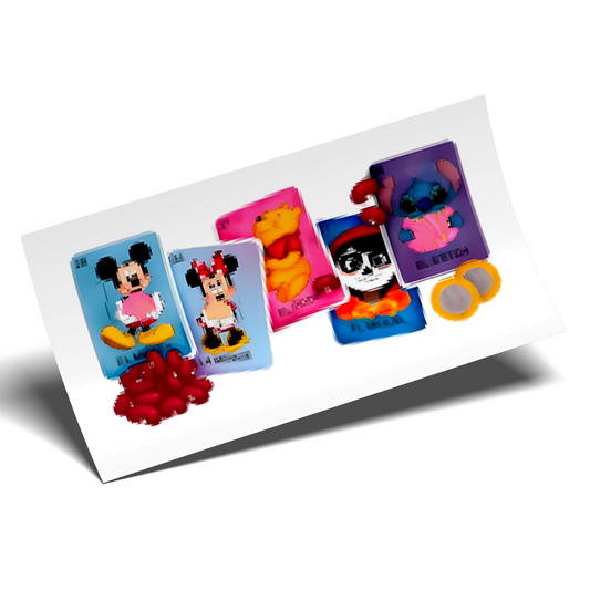 Cup Wrap Sticker - UV DTF Mickey and coco's friends