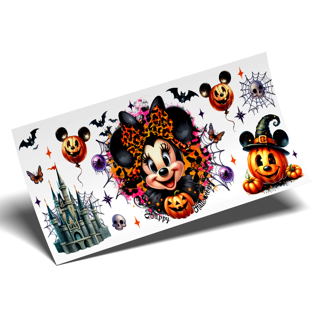 Cup Wrap Sticker - UV DTF Minnie cute pumpkin