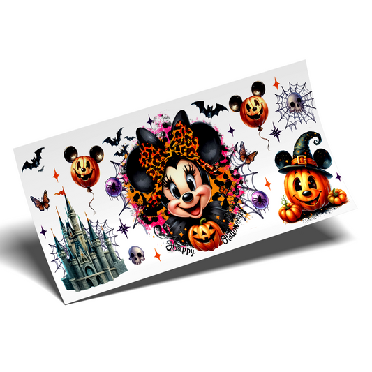 Cup Wrap Sticker - UV DTF Minnie cute pumpkin