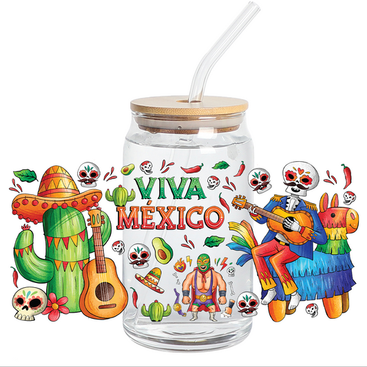 UV DTF Stickers Wraps - Mexico libbey cup Wrap
