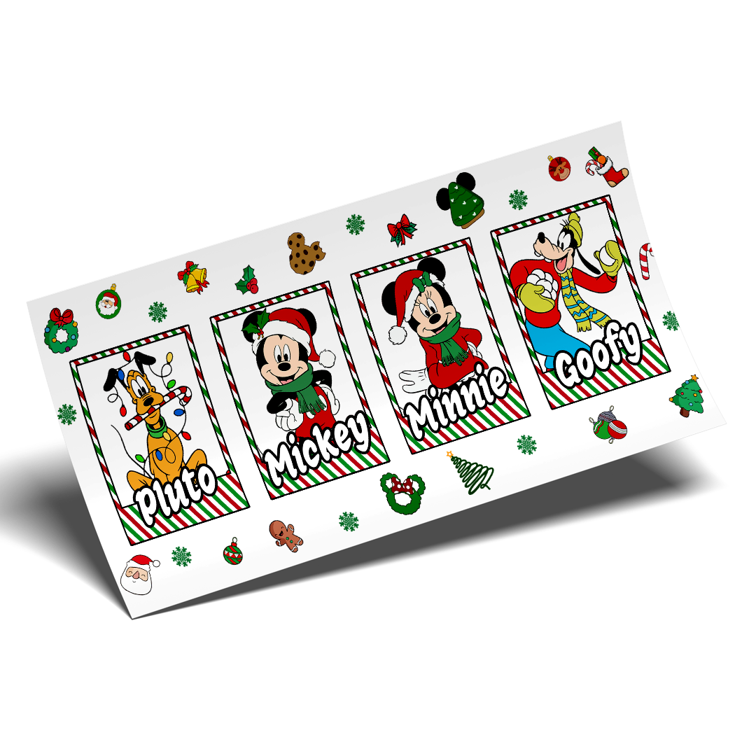 Cup Wrap Sticker - UV DTF transfer Christmas friend picture frame