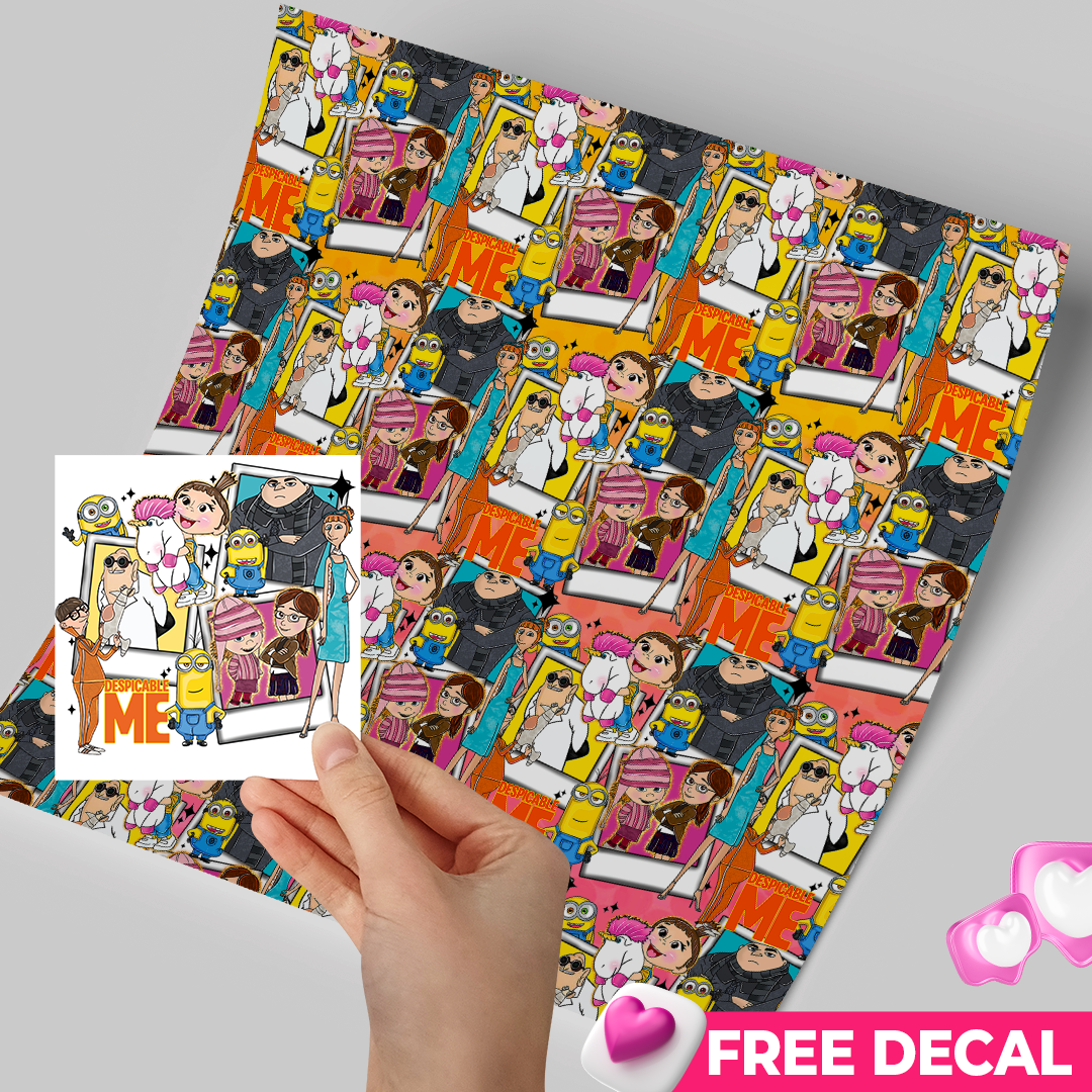 Printed Vinyl Sheet 12x12 " Permanent Vinyl - MM