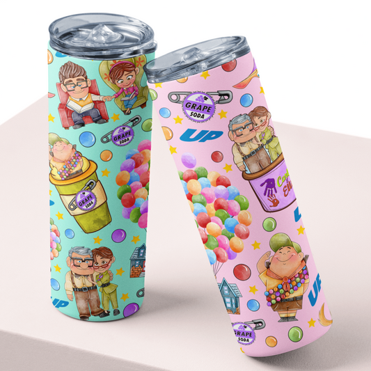 UV DTF - 20oz Tumbler Wrap up Cartoon