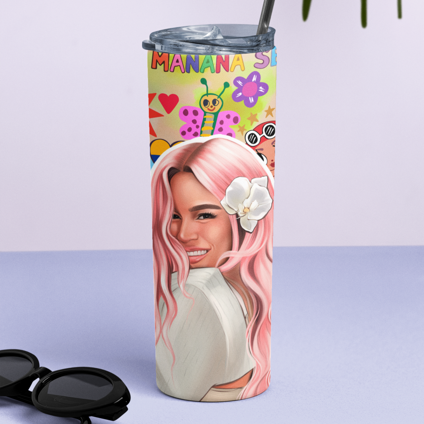 Karol G Pink 20oz Tumbler Wrap Vinyl