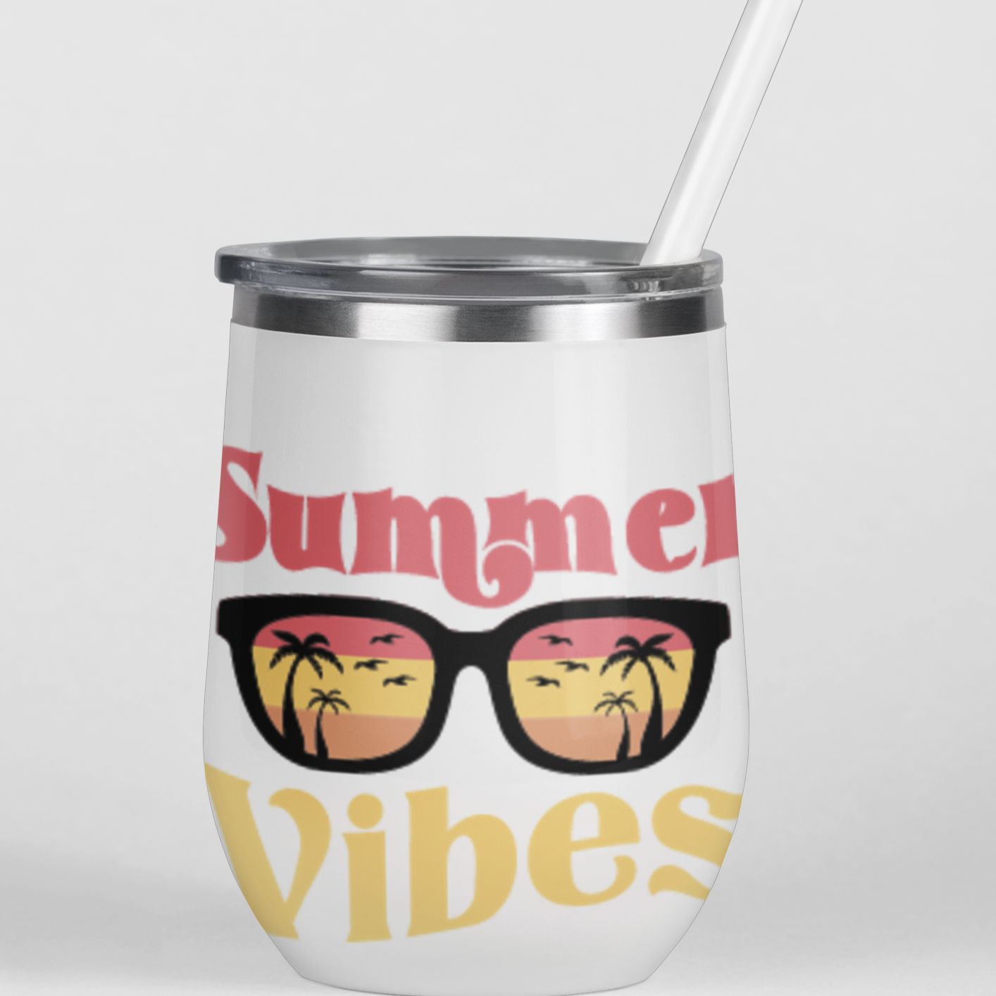 UV DTF STICKER - Summer Vibes Yellow glasses