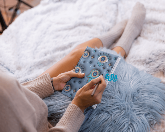 3D - Blue Turkish Hamsa and Eyes Straight 20oz Tumbler wrap Vinyl