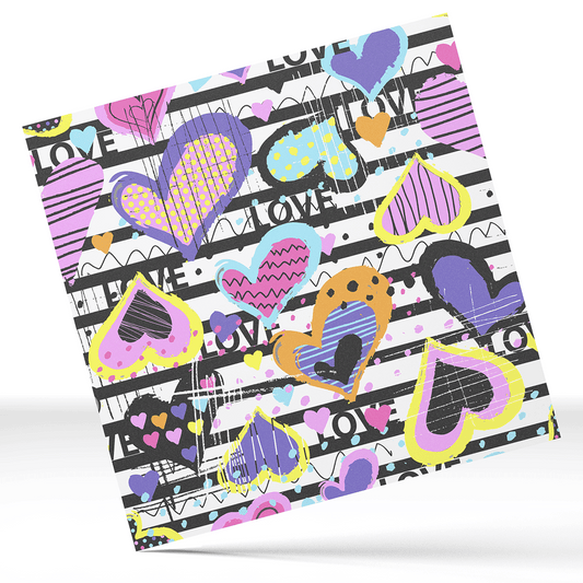 Vibrant Love Neon Color 12x12 " Permanent Vinyl