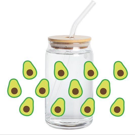 UV DTF Stickers Wraps - Solo Aguacate Libbey cup Wrap