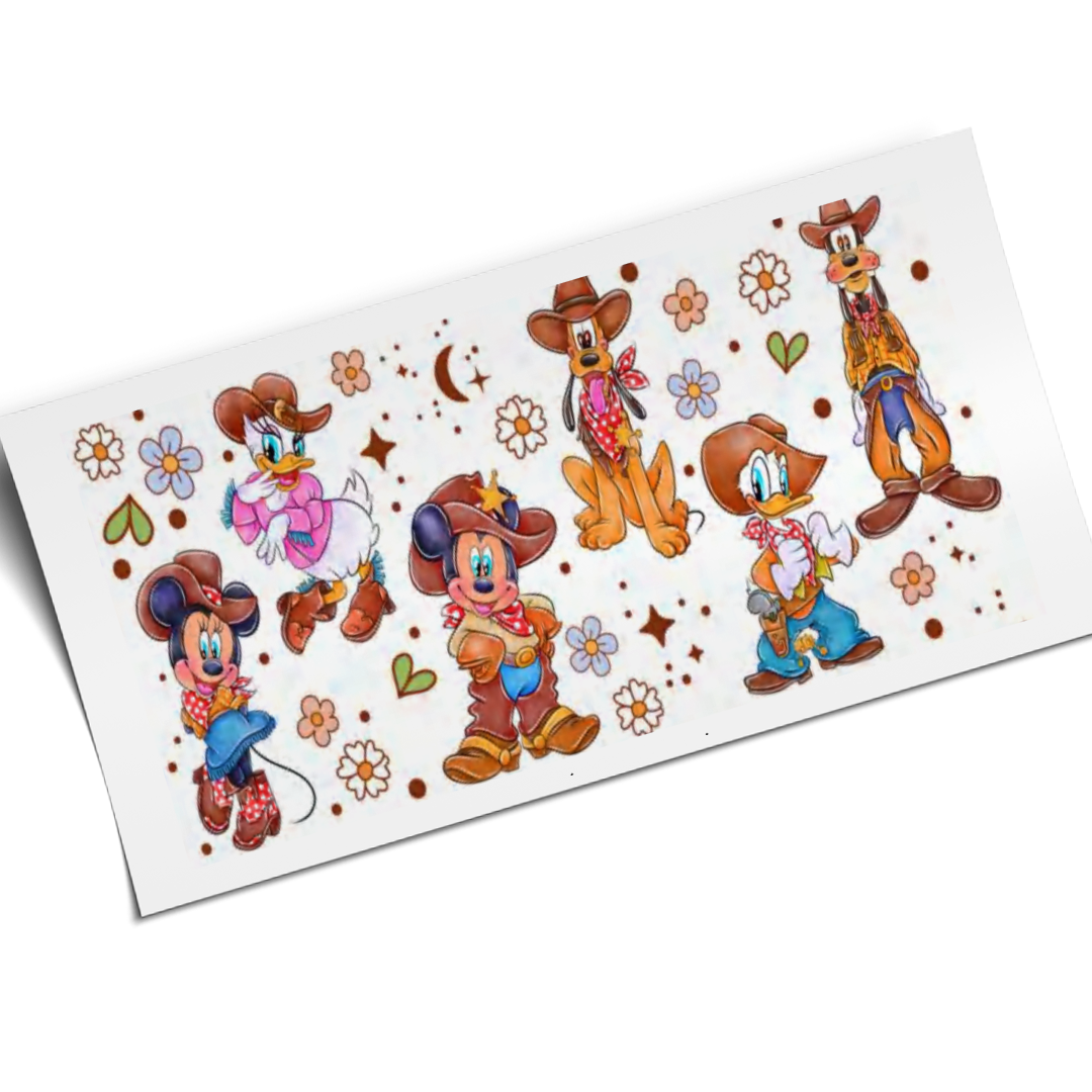 UV DTF Wrap Stickers - Mickey cowboy