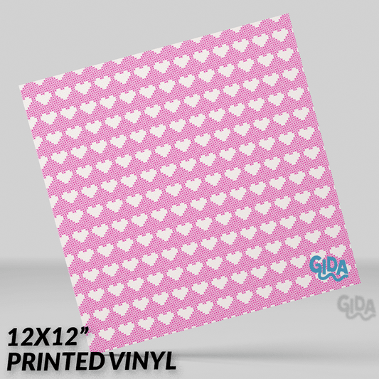 Valentines just Hearts 12x12" Vinyl