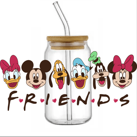 UV DTF - Aww Friends Libbey cup Wrap Mickey Disney