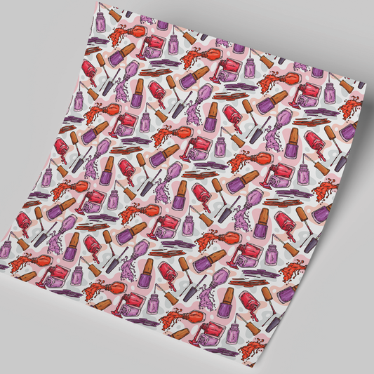 Printed Vinyl Sheet 12x12 " Permanent Vinyl - Nails spa pattern