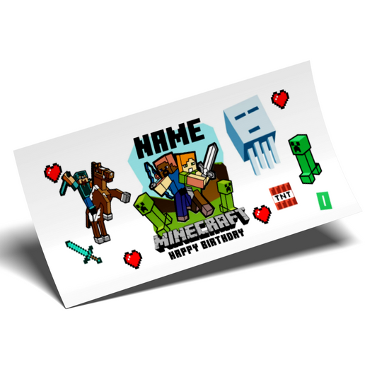 Cup Wrap Sticker - UV DTF Minecraft