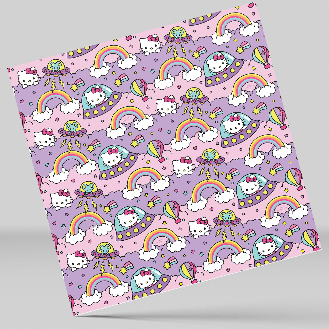 12x12" Permanent Printed Vinyl - Space Astronaut Hello Kitty