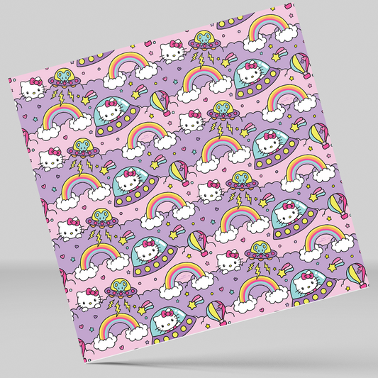 12x12" Permanent Printed Vinyl - Space Astronaut Hello Kitty