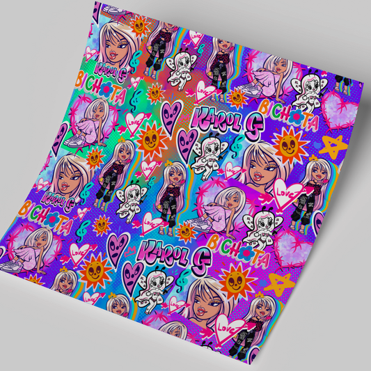 Printed Vinyl Sheet 12x12 " Permanent Vinyl - Bichota