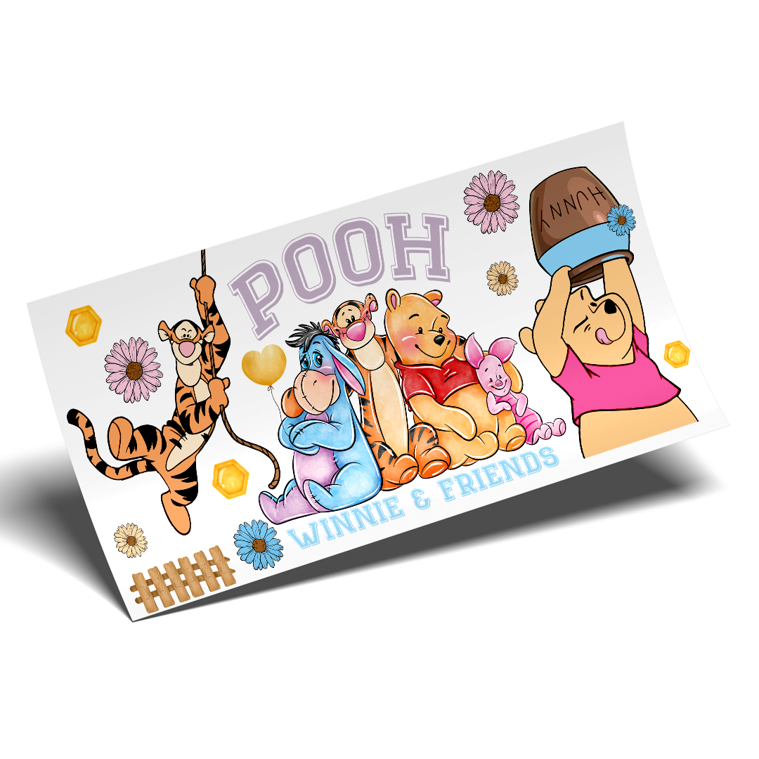 Cup Wrap Stickers UV DTF - Winnie flores for summer