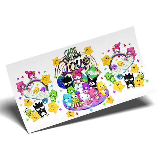 Cup Wrap Sticker UV DTF - Sanrio Care while spreading Love kitty