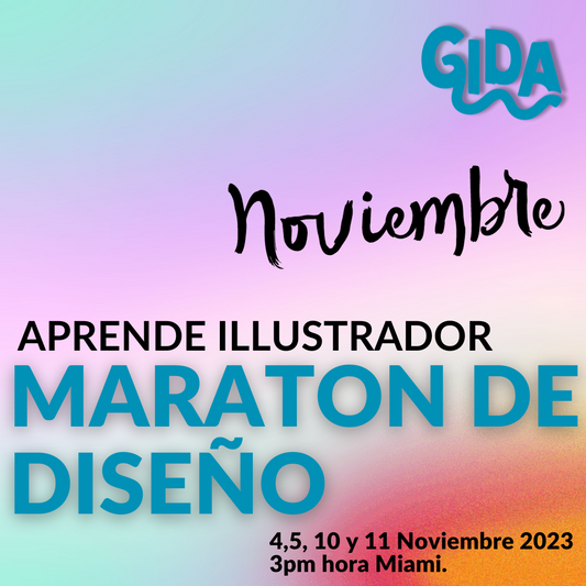 MARATON DE DISENO ILLUSTRATOR - grabación 3 clases
