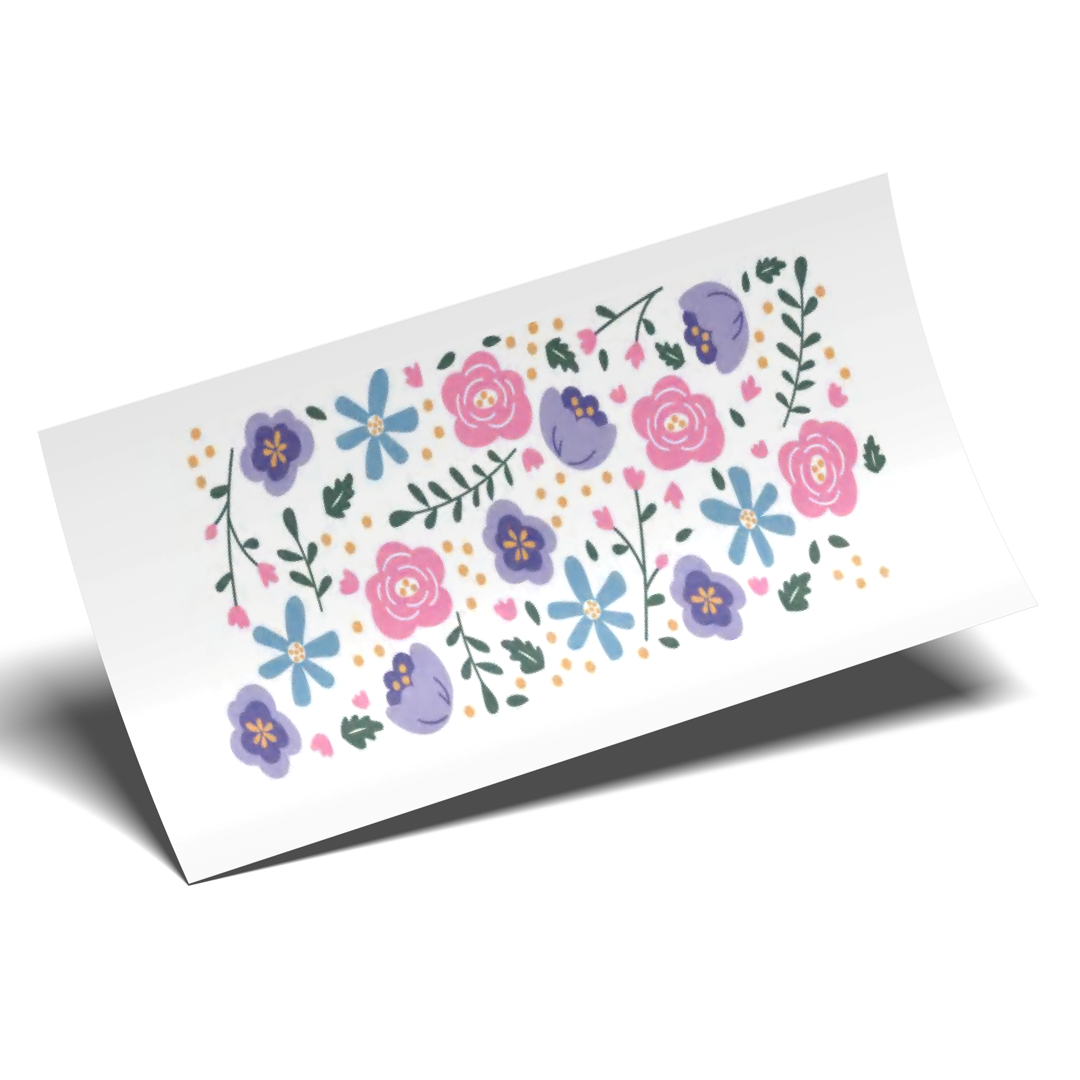 Cup Wrap Sticker - UV DTF Lilac Flowers