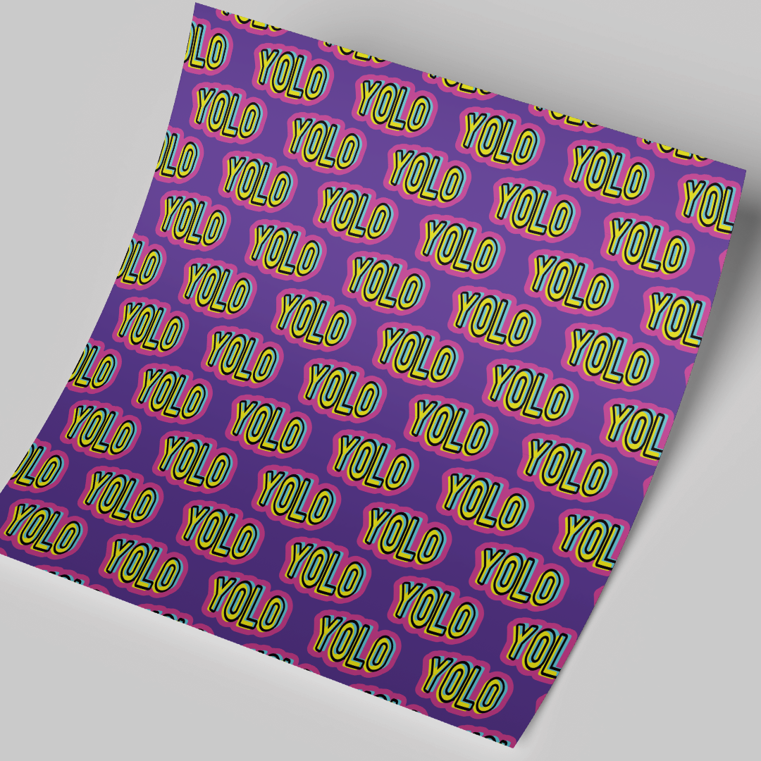 12x12" Permanent Printed Vinyl - Yolo