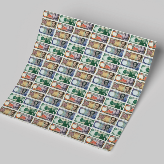 12x12 inches Venezuela Old Money Pattern Printed Vinyl