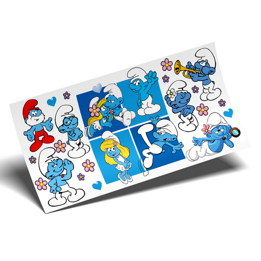 Cup Wrap Uv Dtf Sticker - Pitufos Libbey cup Wrap