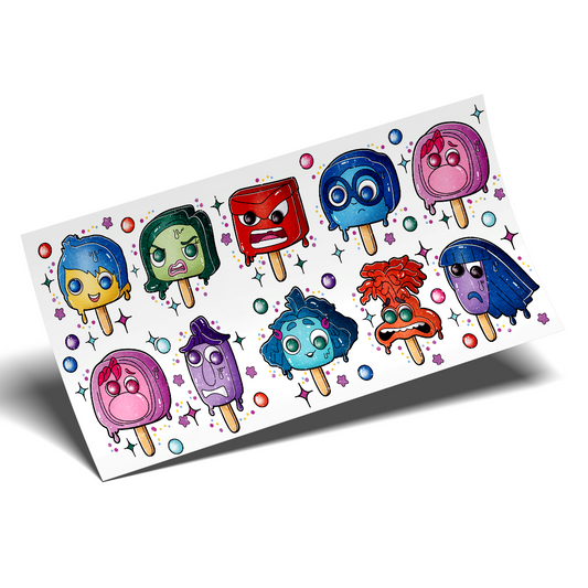 Cup Wrap Sticker UV DTF - Popsicles Inside out