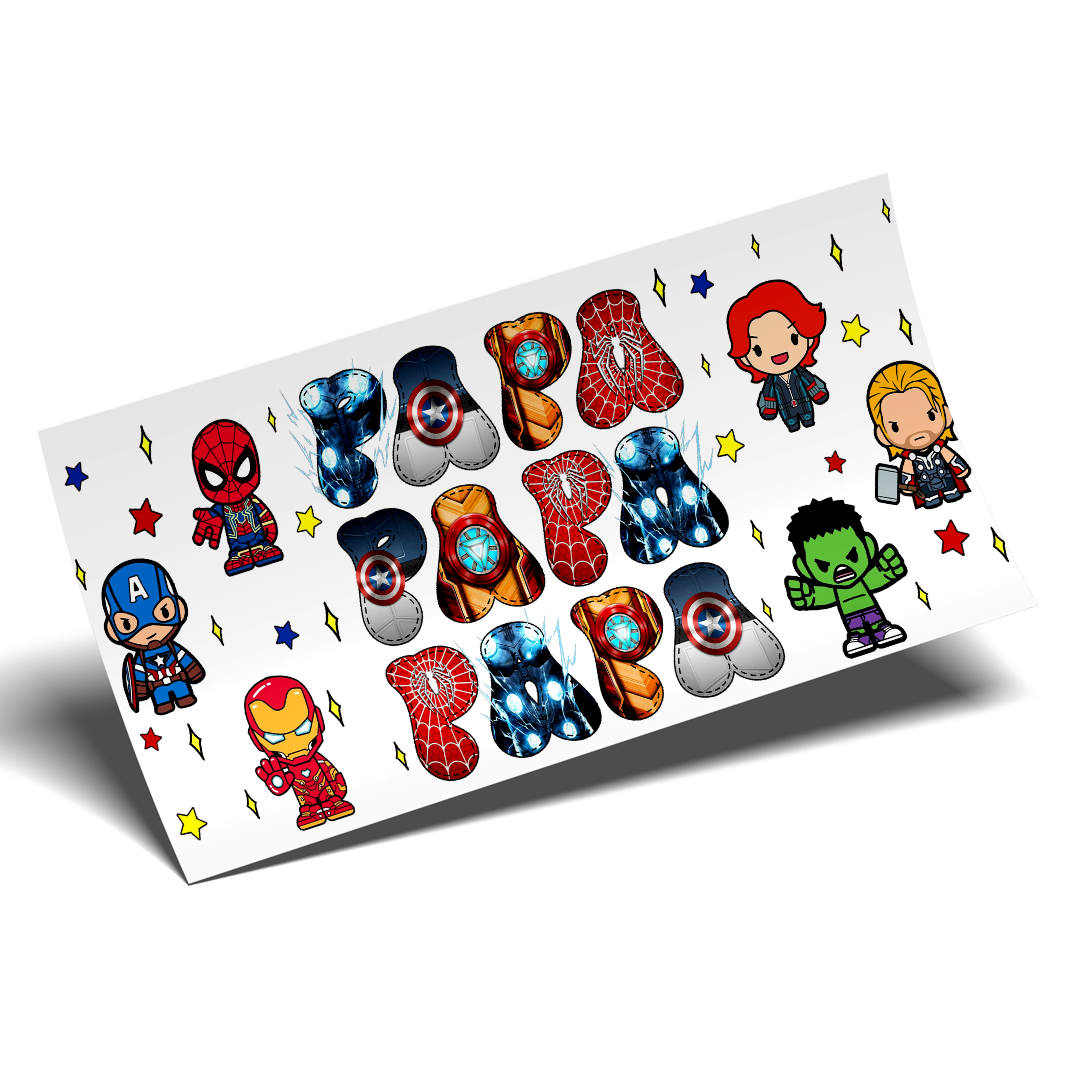 Cup Wrap Sticker - UV DTF transfer PAPA hero