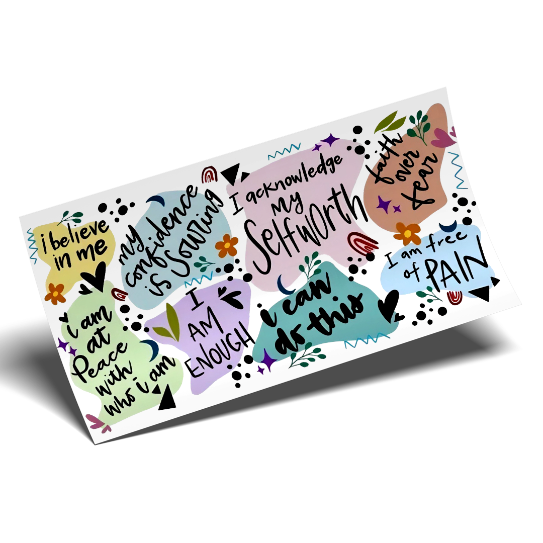 Cup Wrap UV DTF Stickers Wrap - Self Love motivation