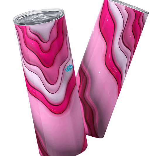 3D - Pink Geode Straight 20oz Tumbler wrap Vinyl