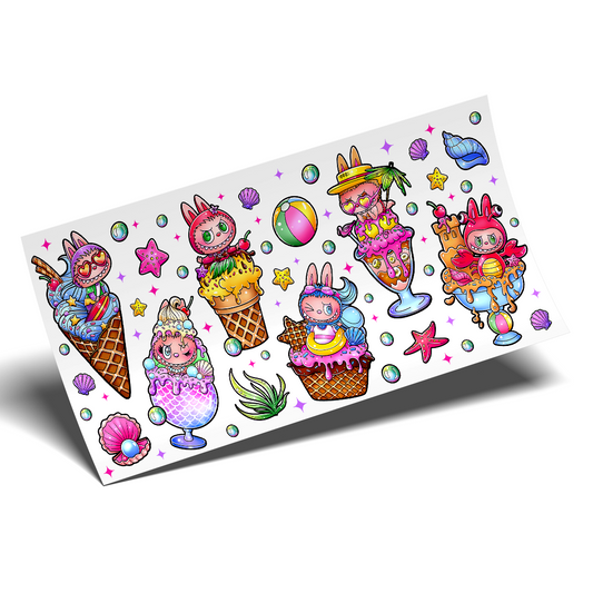 UV DTF Wrap Stickers - Labubu Popsicle Summer