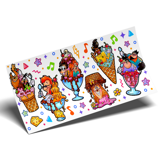 UV DTF Wrap Stickers - Popsicle Goofy and friends
