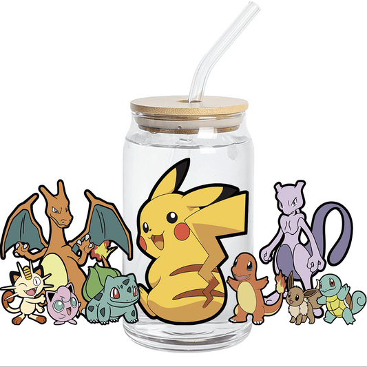 UV DTF Stickers Wrap - Blacky Pokemon libbey cup Wrap Sticker