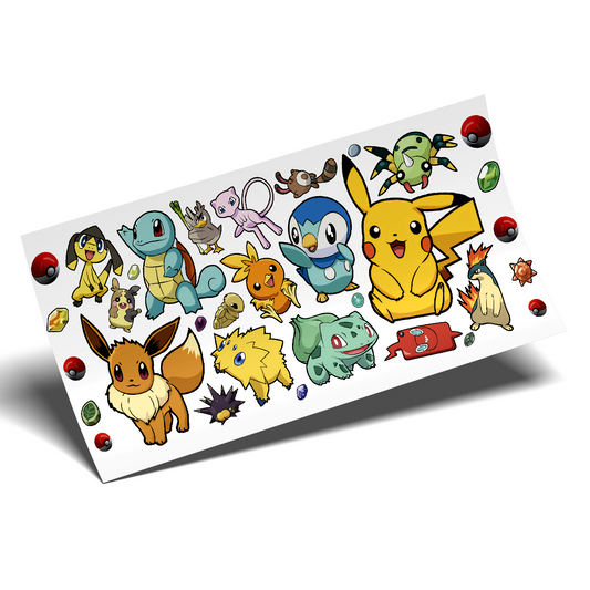 Cup Wrap Stickers UV DTF Wrap - Poke Pokeeee