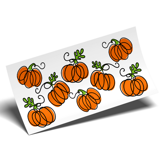 uv dtf Cup Wrap Sticker - Pumpkin Beauty