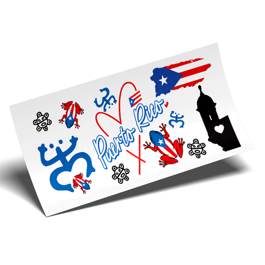 UV DTF Stickers Wraps - Puerto Rico PR wrap