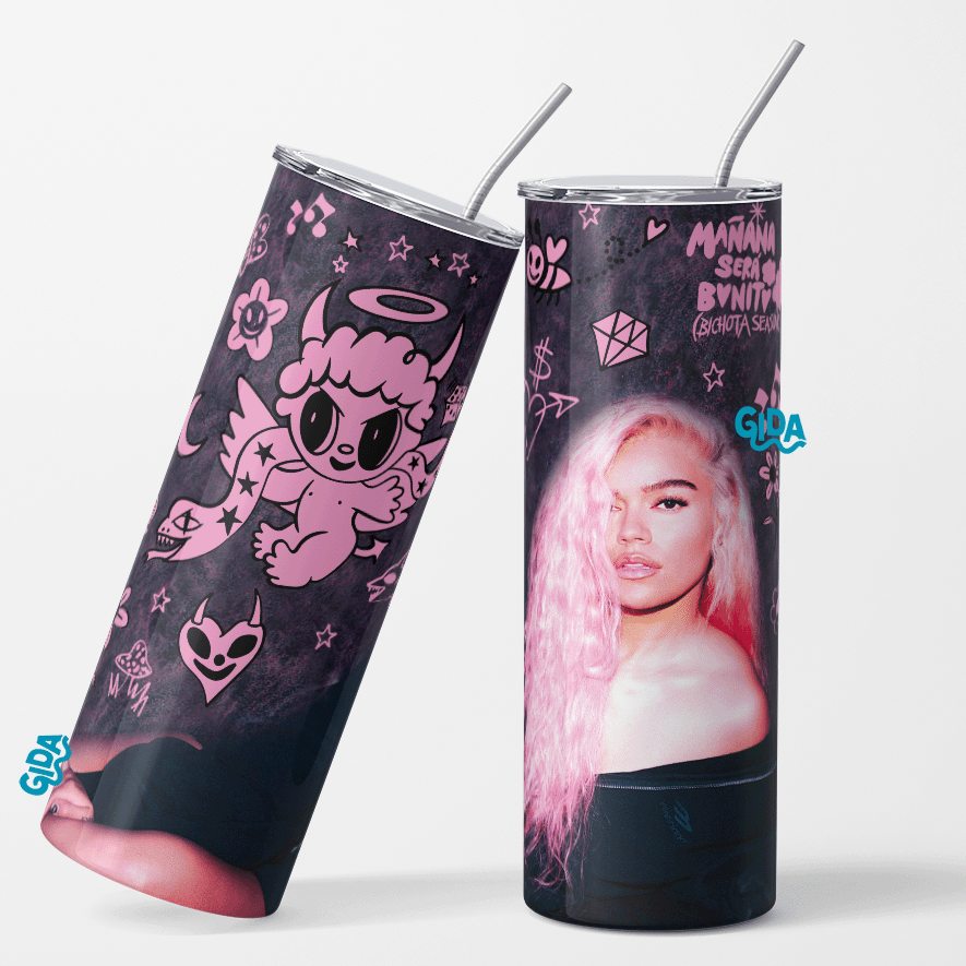 Karol G - Diablita Bella - Straight 20oz Tumbler wrap Vinyl