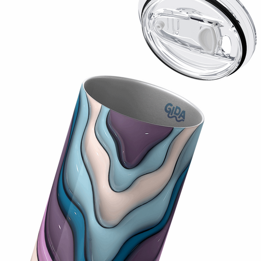 3D - Purple Geode Straight 20oz Tumbler wrap Vinyl