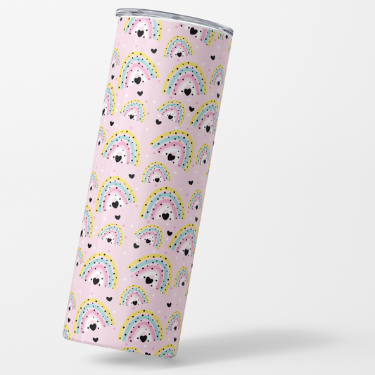 12x12 inches Permanent Patterned Vinyl - Mini Rainbows