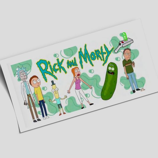 Cup Wrap Uv Dtf Sticker - Rick and Morty libbey cup Wrap