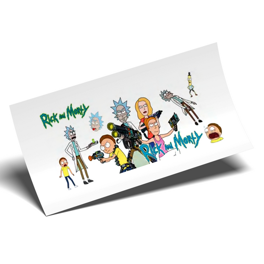 Cup Wrap Stickers UV DTF - Rick and morty