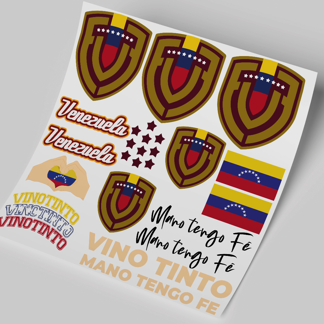 UV DTF WRAP - Vino Tinto - Mano Tengo fe - 11x11 inches