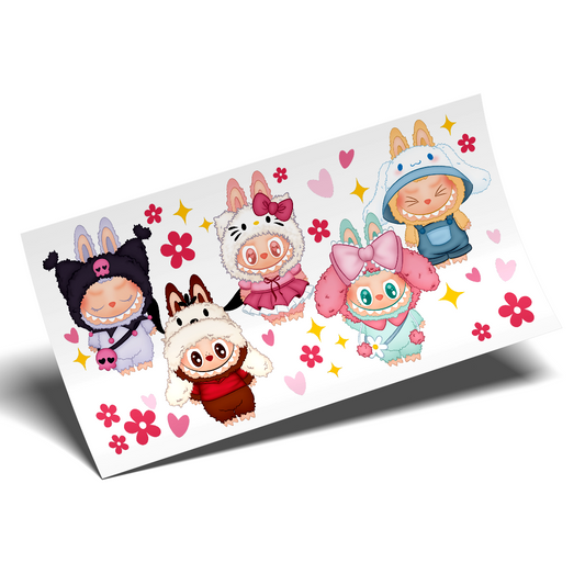 UV DTF Wrap Stickers - Labubu Sanrio Cuchi handpainted