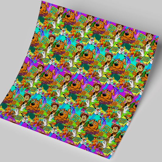 12x12" Permanent Printed Vinyl - Scooby doo