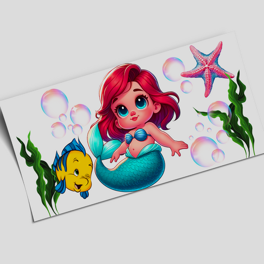 Cup Wrap Uv Dtf Stickers - Cuttest Mermaid