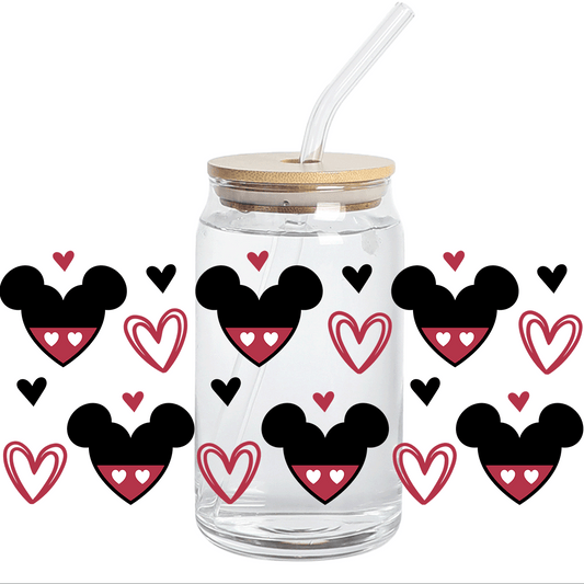 UV DTF - HEARTS Libbey 16 oz Wrap