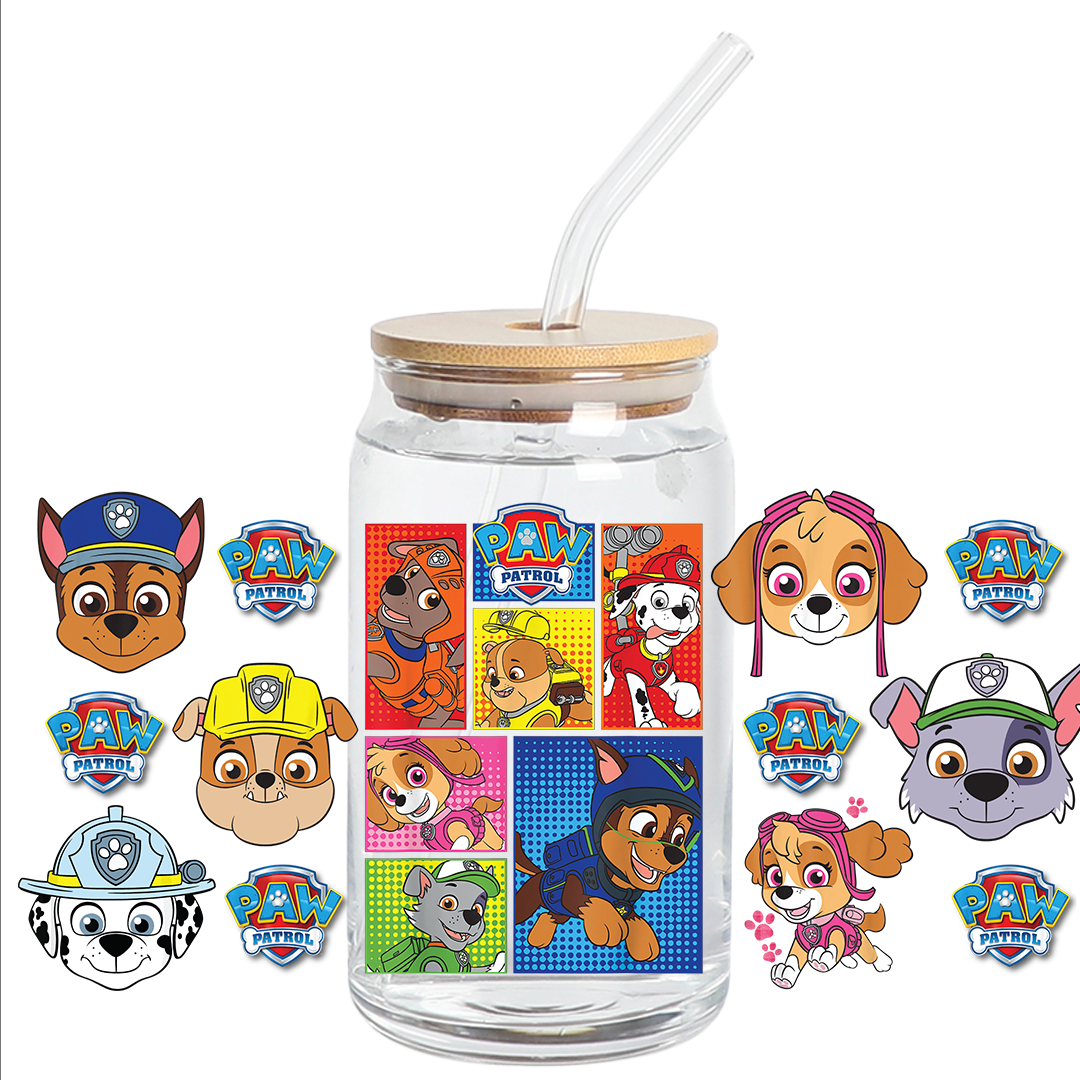 UV DTF Stickers Wrap - Paw Patrol - cup wrap STICKER
